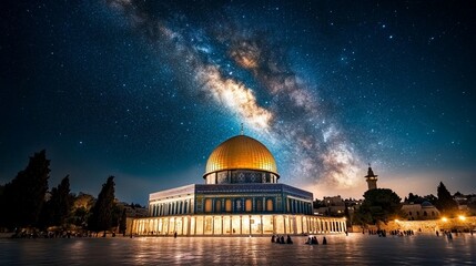 Obraz premium Isra Miraj The night Journey concept .