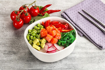 Hawaian cuisine - Poke with salmon