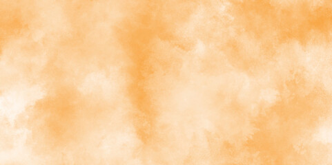 Paint leaks and ombre effects orange or brown watercolor, watercolor background textures with clouds and stains, Old paper texture with stains and scratches, Hand painted abstract cloud texture.