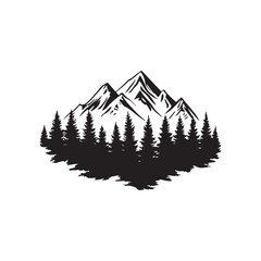 vector illustration of mountain house