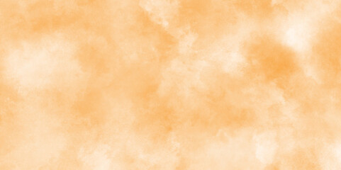 Paint leaks and ombre effects orange or brown watercolor, watercolor background textures with clouds and stains, Old paper texture with stains and scratches, Hand painted abstract cloud texture.