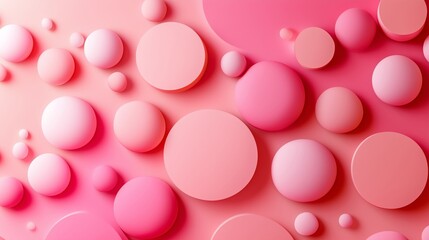 An Elegant Abstract Design Featuring Pink Circular Shapes