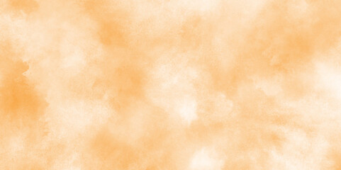 Paint leaks and ombre effects orange or brown watercolor, watercolor background textures with clouds and stains, Old paper texture with stains and scratches, Hand painted abstract cloud texture.