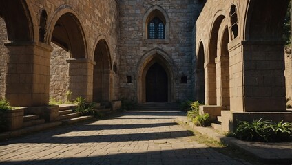 Fototapeta premium The archer tower is a key part of the town's rich heritage