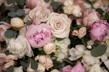 Beautiful flower composition from different field flowers.