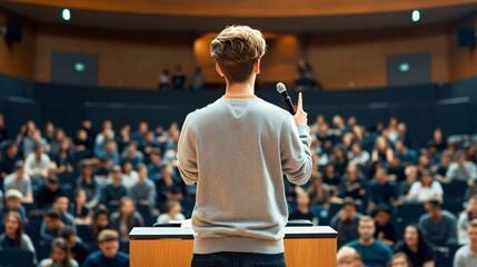 Fototapeta premium Teenager Sharing Mental Health Awareness Story