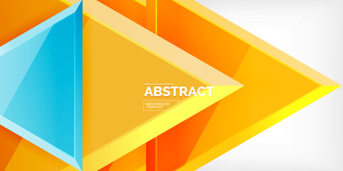 Triangle glass shapes geometric abstract background. Vector Illustration For Wallpaper, Banner, Background, Card, Book Illustration, landing page