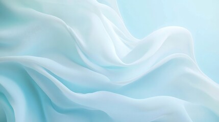 Fototapeta premium A pastel sky blue background with smooth, flowing lines, gently swaying to evoke a calming and peaceful atmosphere