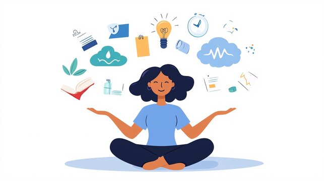 Stress Management Workshop Participation Illustration