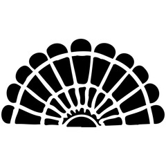 Minimal Turkey Tail Silhouette