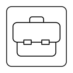 Briefcase Line Icon. Contact Icon Editable Stroke Vector Illustration
