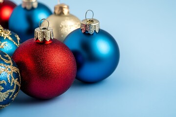 Christmas background with ball decorations