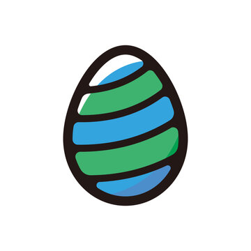 recommend clip art: Easter egg outline icon for graphic design, apps and websites