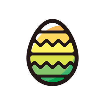 recommend clip art: Easter egg outline icon for graphic design, apps and websites