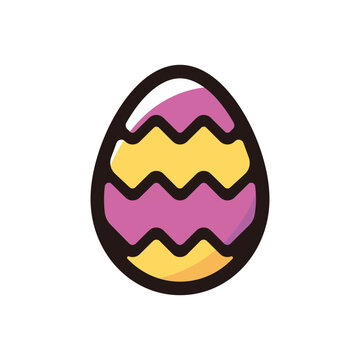 recommend clip art: Easter egg outline icon for graphic design, apps and websites