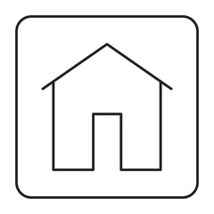 Home Line Icon. Contact Icon Editable Stroke Vector Illustration