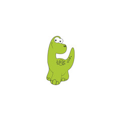 Cute Cartoon Dinosaurs icon isolated on transparent background