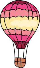 Cute balloon on white background. Vector illustration.
