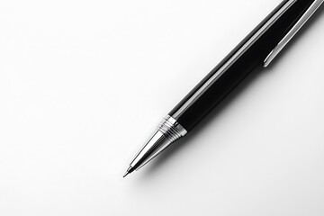 A black pen isolated on white background