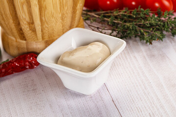 Burger sauce in the bowl