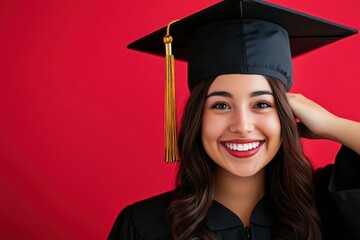 Happy graduate celebrating achievement