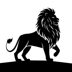 Lion silhouette illustration flat style vector
