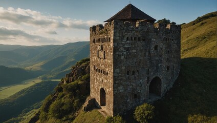 The archer tower offers breathtaking views of the surrounding landscape from above
