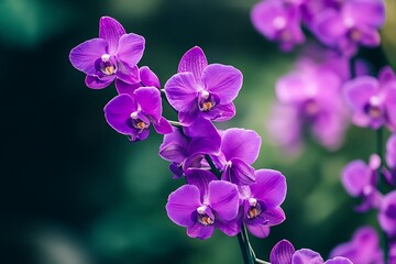Beautiful pink orchid flower in garden