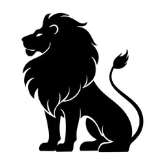 Obraz premium Simple lion silhouette vector
