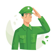 soldiers raising their hands, saluting