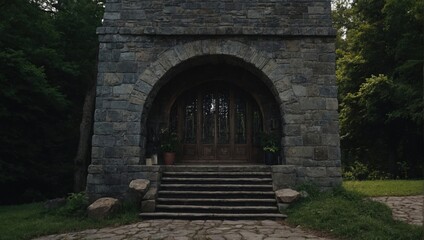 Fototapeta premium The archer tower provides a stunning backdrop for memorable events