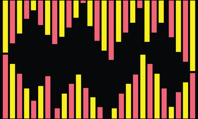 graphic vector of a black background with variations of red and yellow color blocks