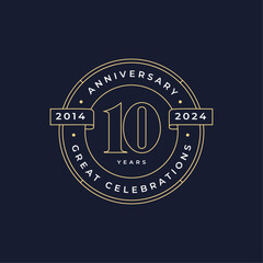 anniversary logo design template