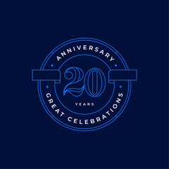 anniversary logo design template