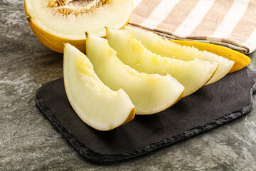Sweet juicy ripe melon slices