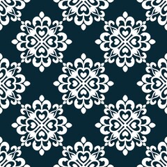 Ikat Flower Pattern Ethnic Geometric native tribal boho motif aztec textile fabric carpet mandalas African