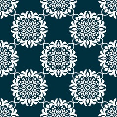 Ikat Flower Pattern Ethnic Geometric native tribal boho motif aztec textile fabric carpet mandalas African