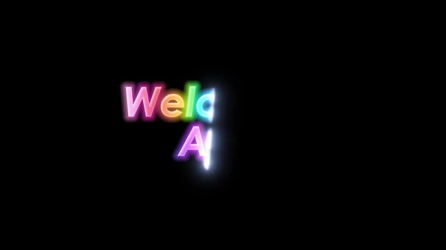 welcome April video text animation looping background 4k 