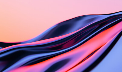 Vibrant Abstract Fluid Design with Dynamic Shapes and Color Gradient