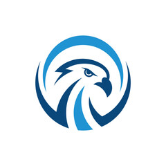 Fototapeta premium Simple eagle logo design inspiration