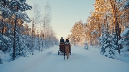 Serene Sleigh Ride Through Winter Wonderland