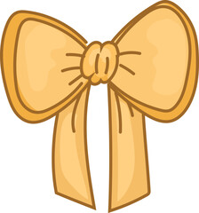 Cute ribbon on white background. Vector illustration.