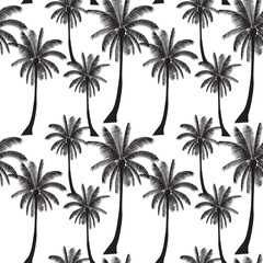 Palm Tree  Seamless Repeating Pattern Vector Tshirt Design