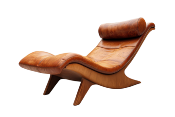 Elegant Lounge Chair Isolated on transparent Background Perfect for Modern Interior Design Projects and Furniture Catalogs