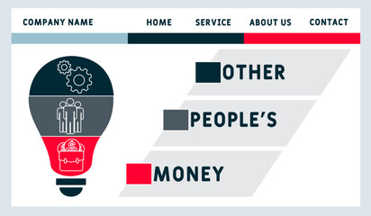 OPM - Other People's Money acronym. business concept background. vector illustration concept with keywords and icons. lettering illustration with icons for web banner, flyer, landing pag