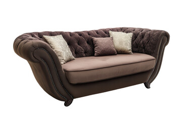 Fototapeta premium High-Quality Lounge Sofa Isolated on a transparent Background Perfect for Interior Design Projects and Furniture Catalogs