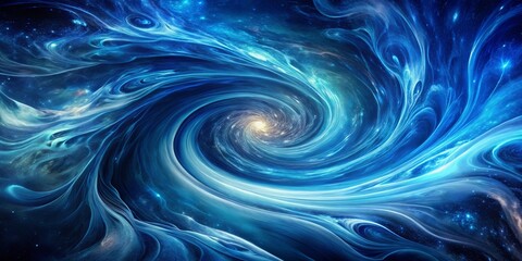 Fototapeta premium Celestial Swirl A Cosmic Dance of Light and Darkness, Where Stars Twirl and Galaxies Embrace