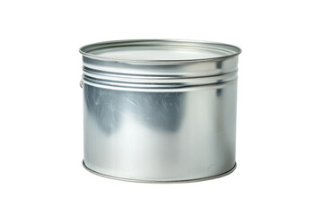 Elegant Metal Canister Isolated on a Crisp transparent Background Ideal for Packaging and Promotional Use