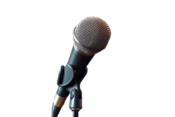 High-Quality Microphone Isolated on a Transparent Background for Professional Audio Production and Music Recording