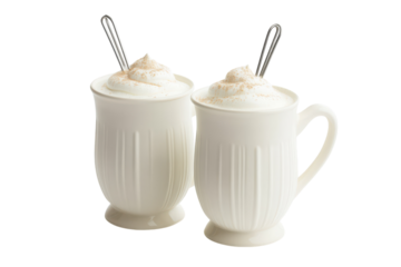 Versatile Milk Frothers Isolated on a transparent Background for Coffee and Beverage Preparation